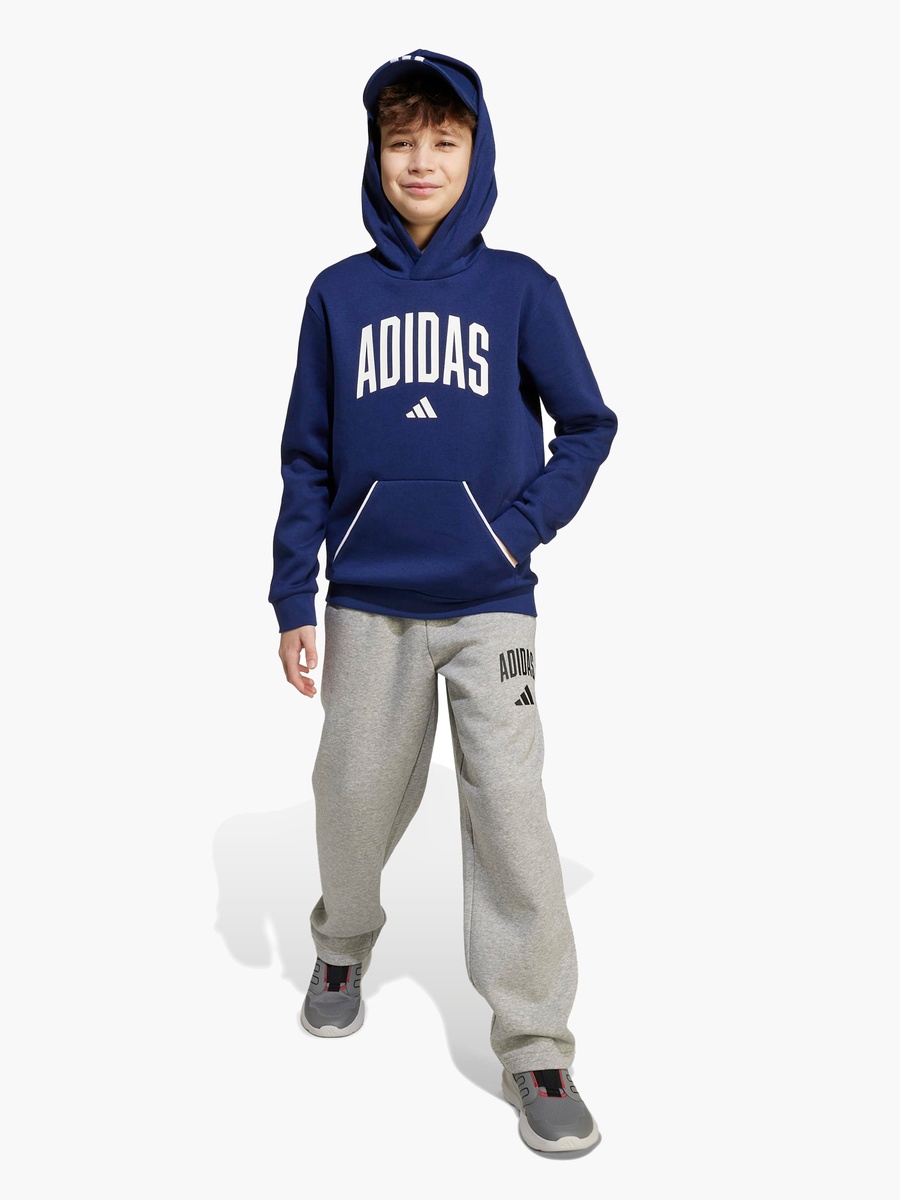 Boys Track Pants with Logo Print and Elasticated Drawstring