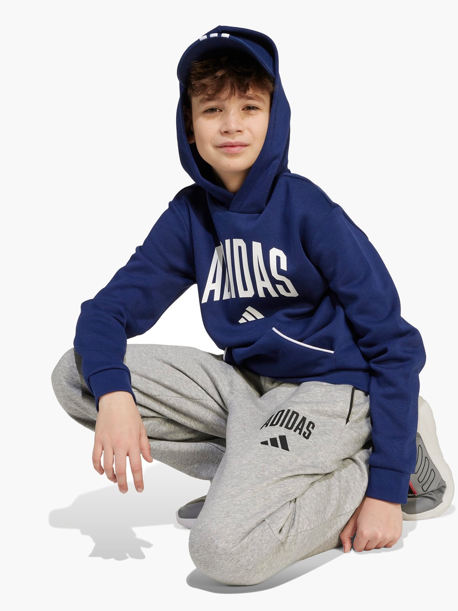 Boys Track Pants with Logo Print and Elasticated Drawstring