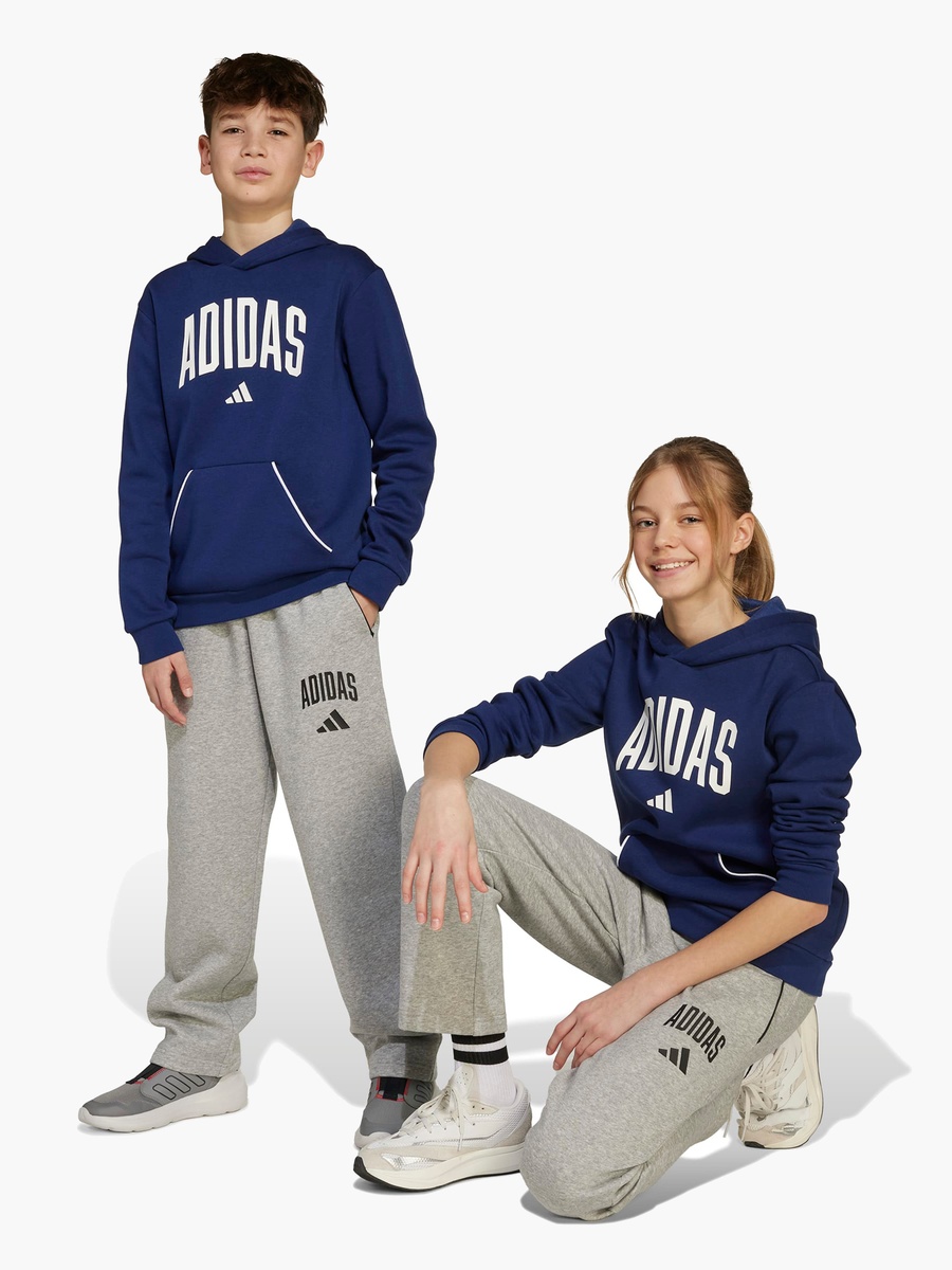 Boys Track Pants with Logo Print and Elasticated Drawstring