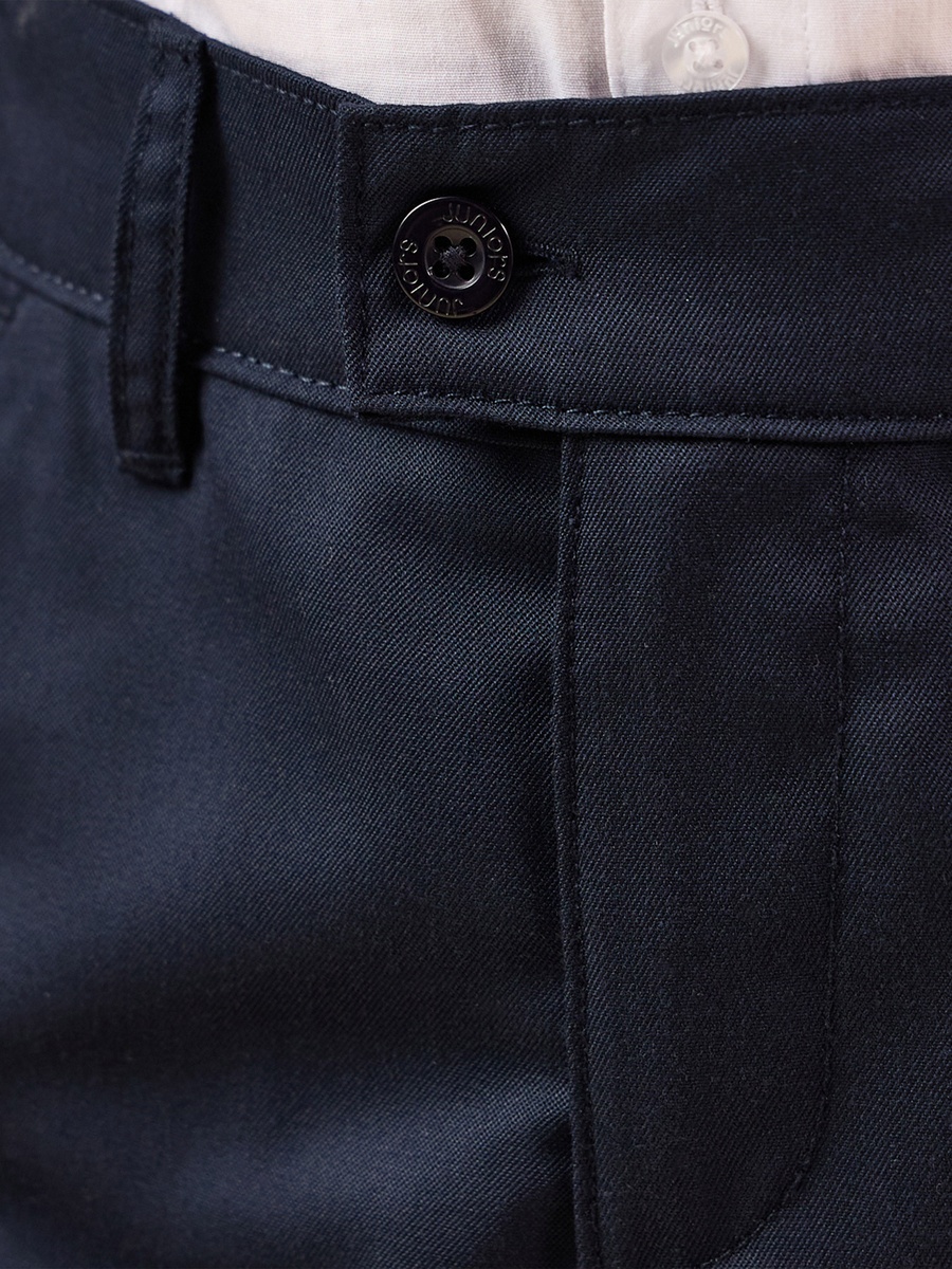 Solid Trouser with Button Closure and Pockets