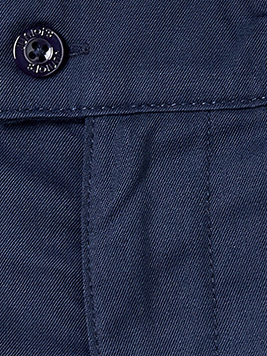 Pack of 2 Solid Full Length Pants with Button Closure and Pockets