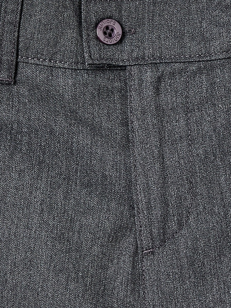 Pack of 2 Solid Full Length Pants with Button Closure and Pockets