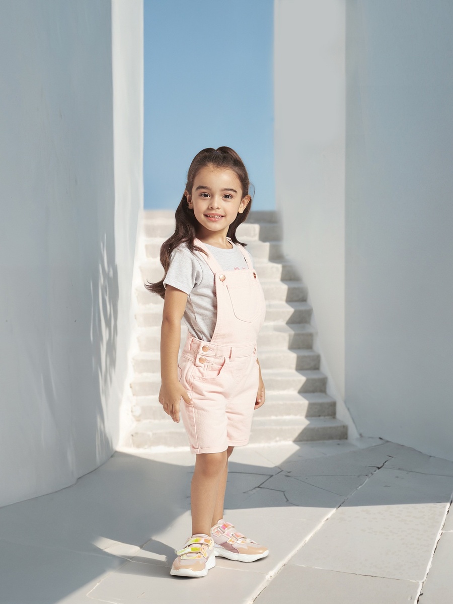 Solid Dungarees with Pockets