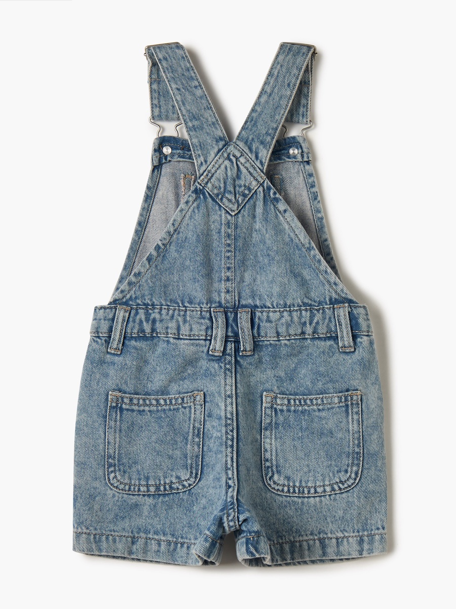 Solid Dungarees with Pockets