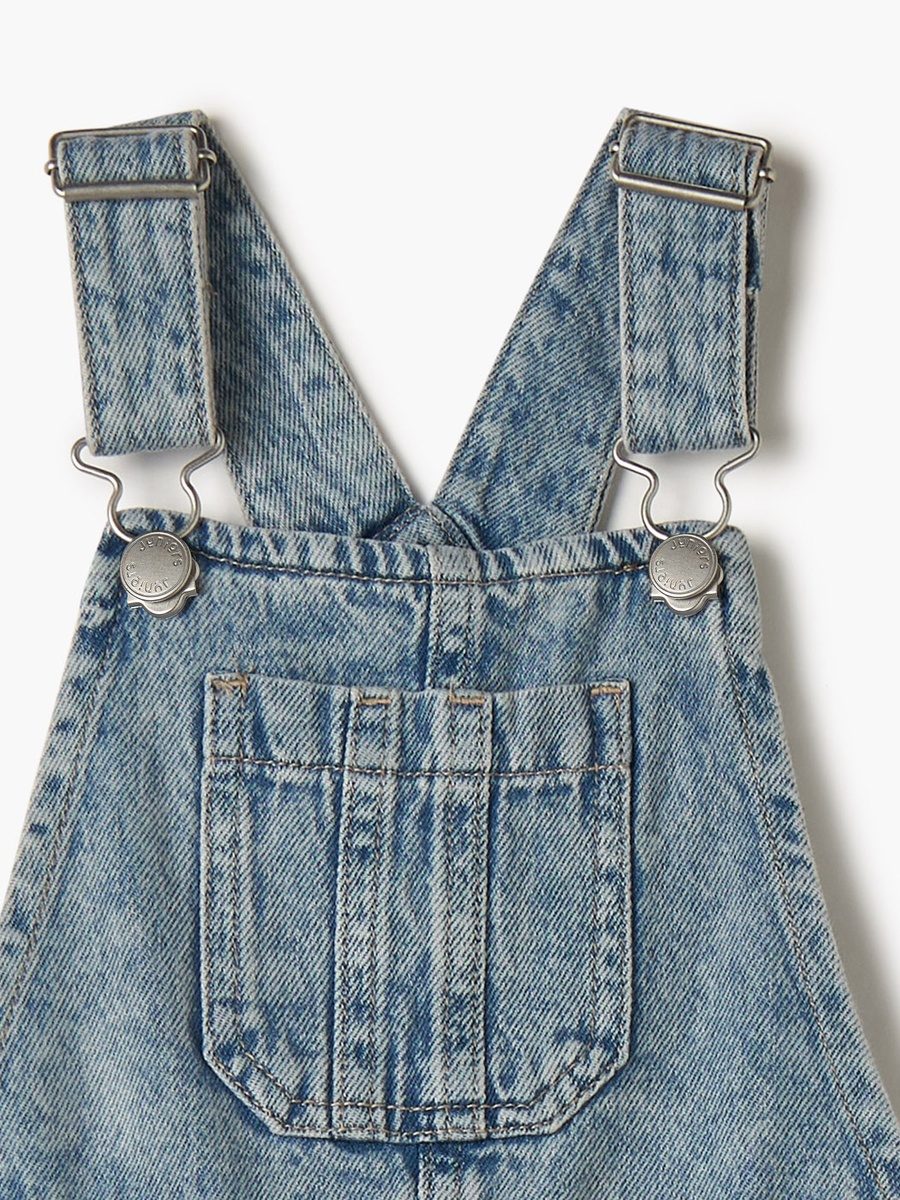 Solid Dungarees with Pockets