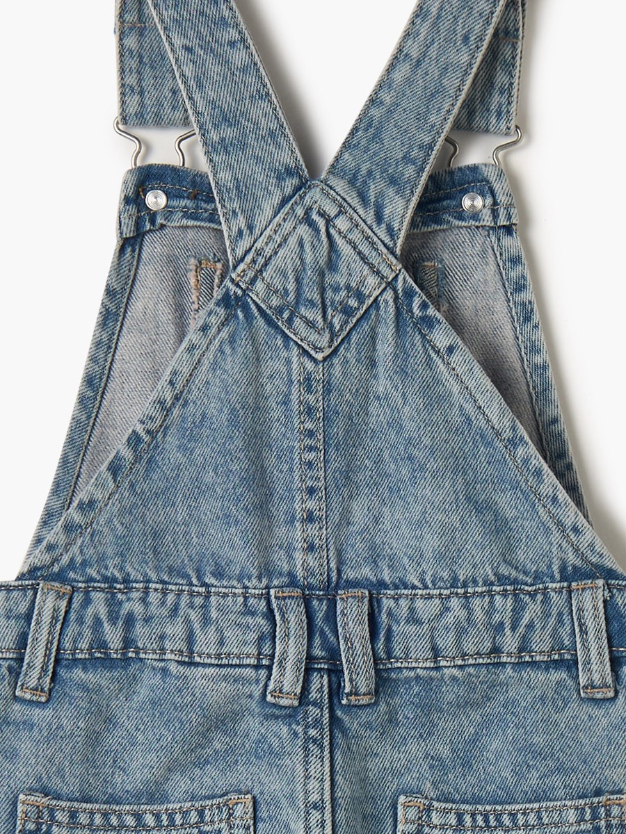 Solid Dungarees with Pockets