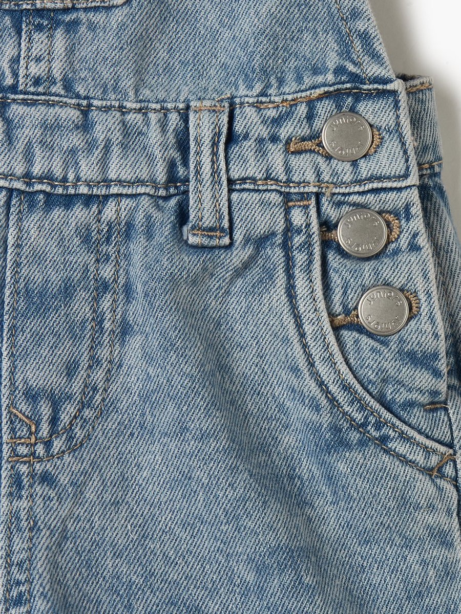 Solid Dungarees with Pockets