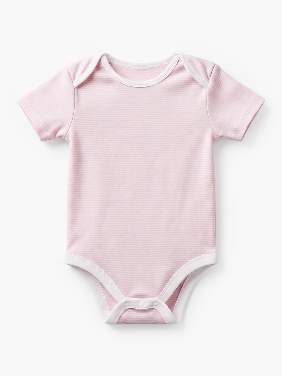 Pack of 3 Cotton Round Neck Long Sleeves Bodysuit with Short Sleeves