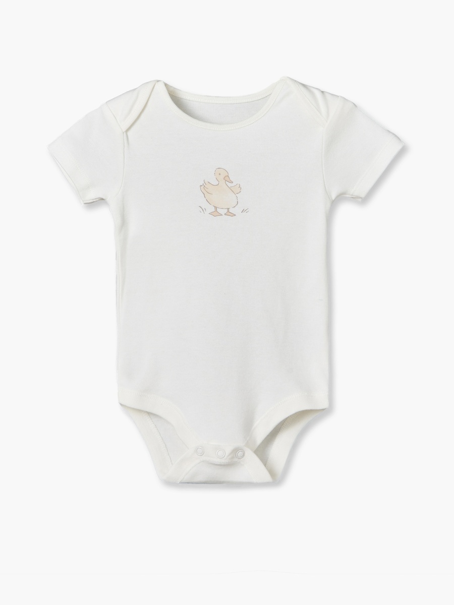 Pack of 5 Cotton Crew Neck Short Sleeves Bodysuit with Assorted Print