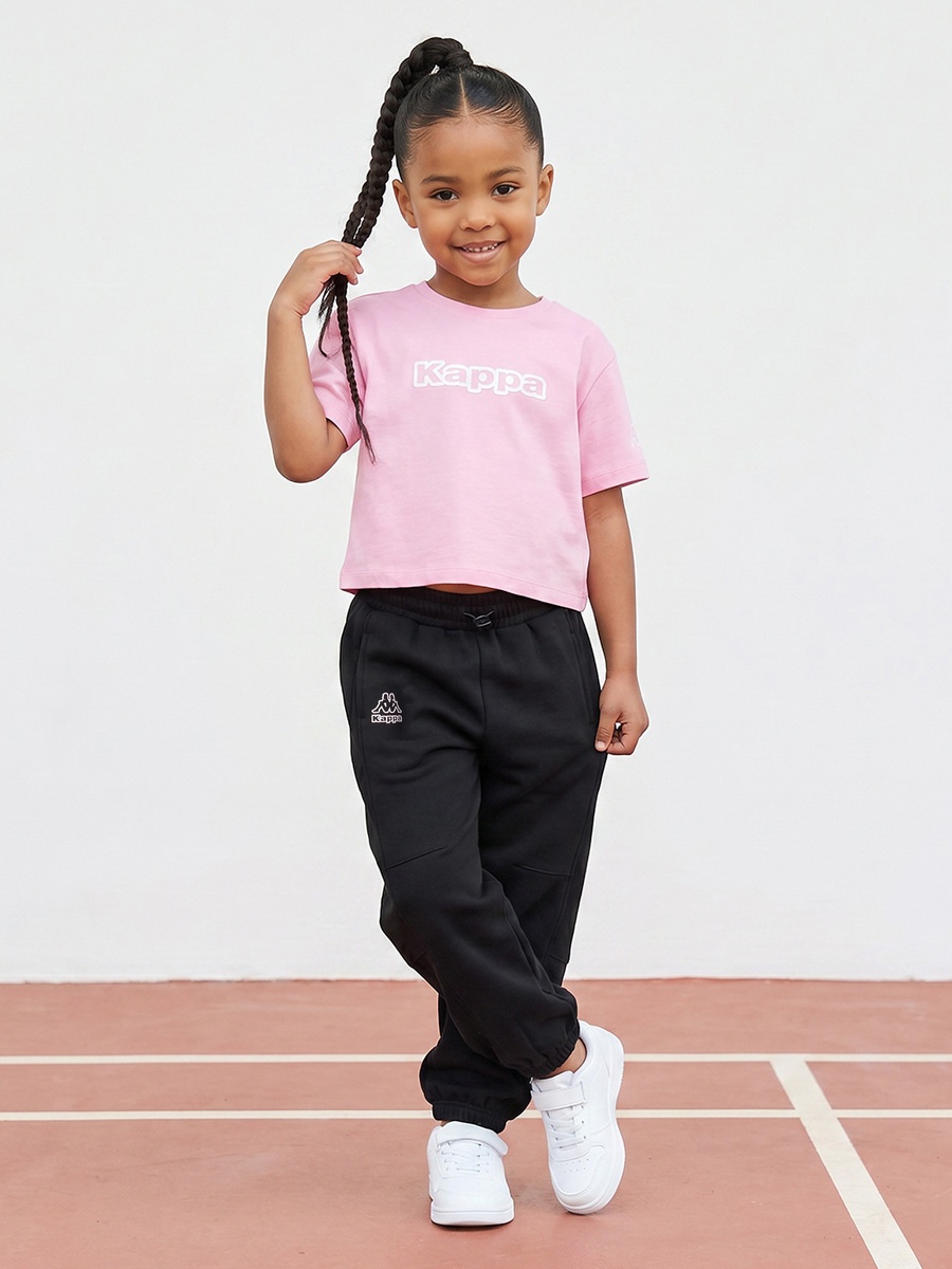 Elasticated Waist Joggers with Logo Print