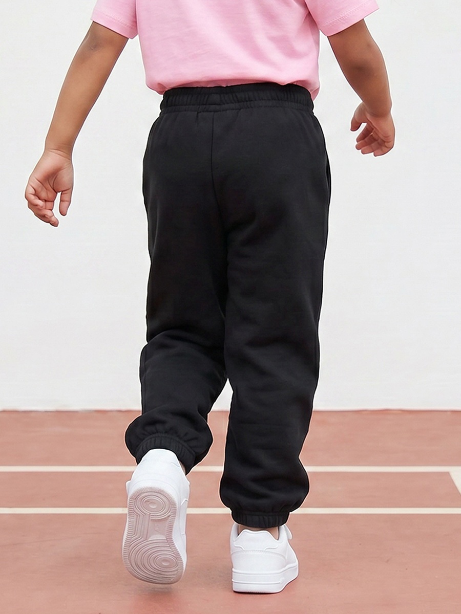 Elasticated Waist Joggers with Logo Print