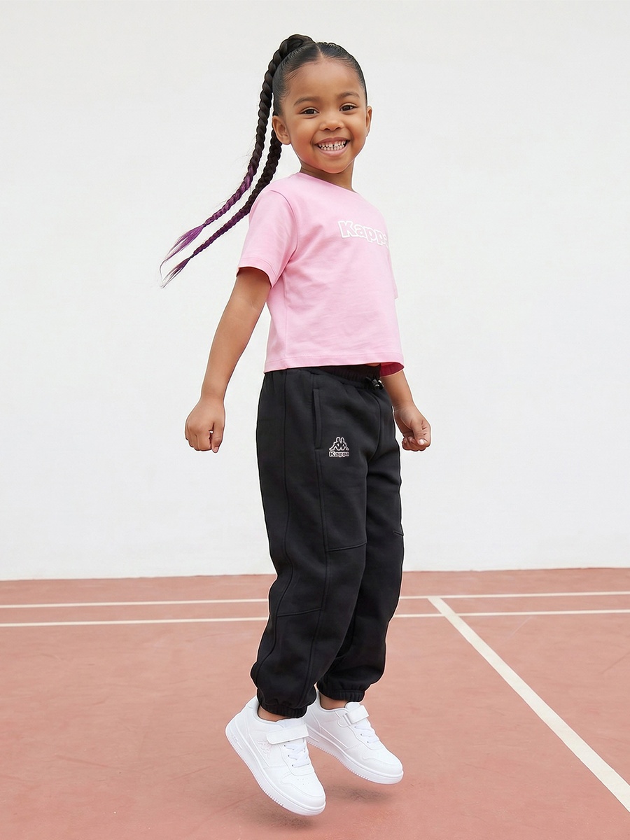 Elasticated Waist Joggers with Logo Print