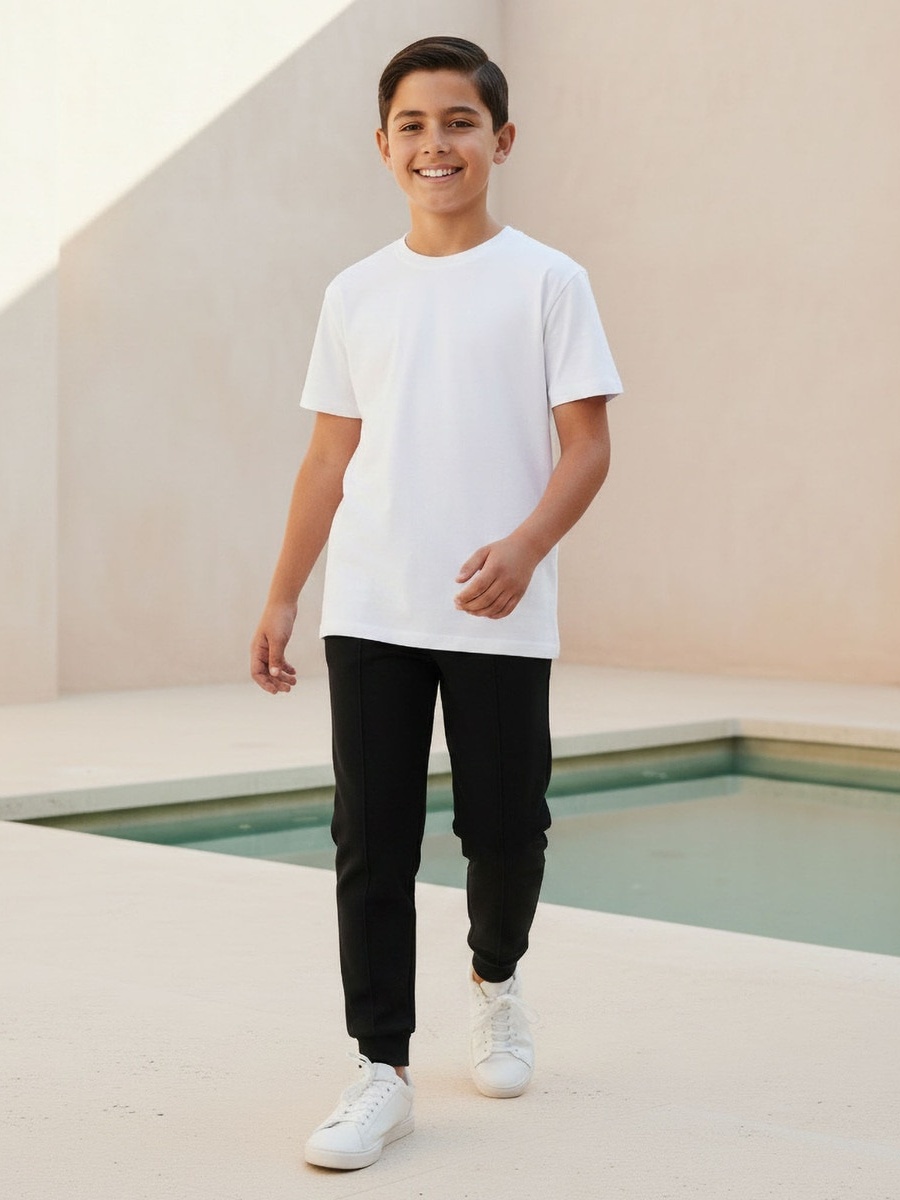 Elasticated Drawstring Joggers with Pockets