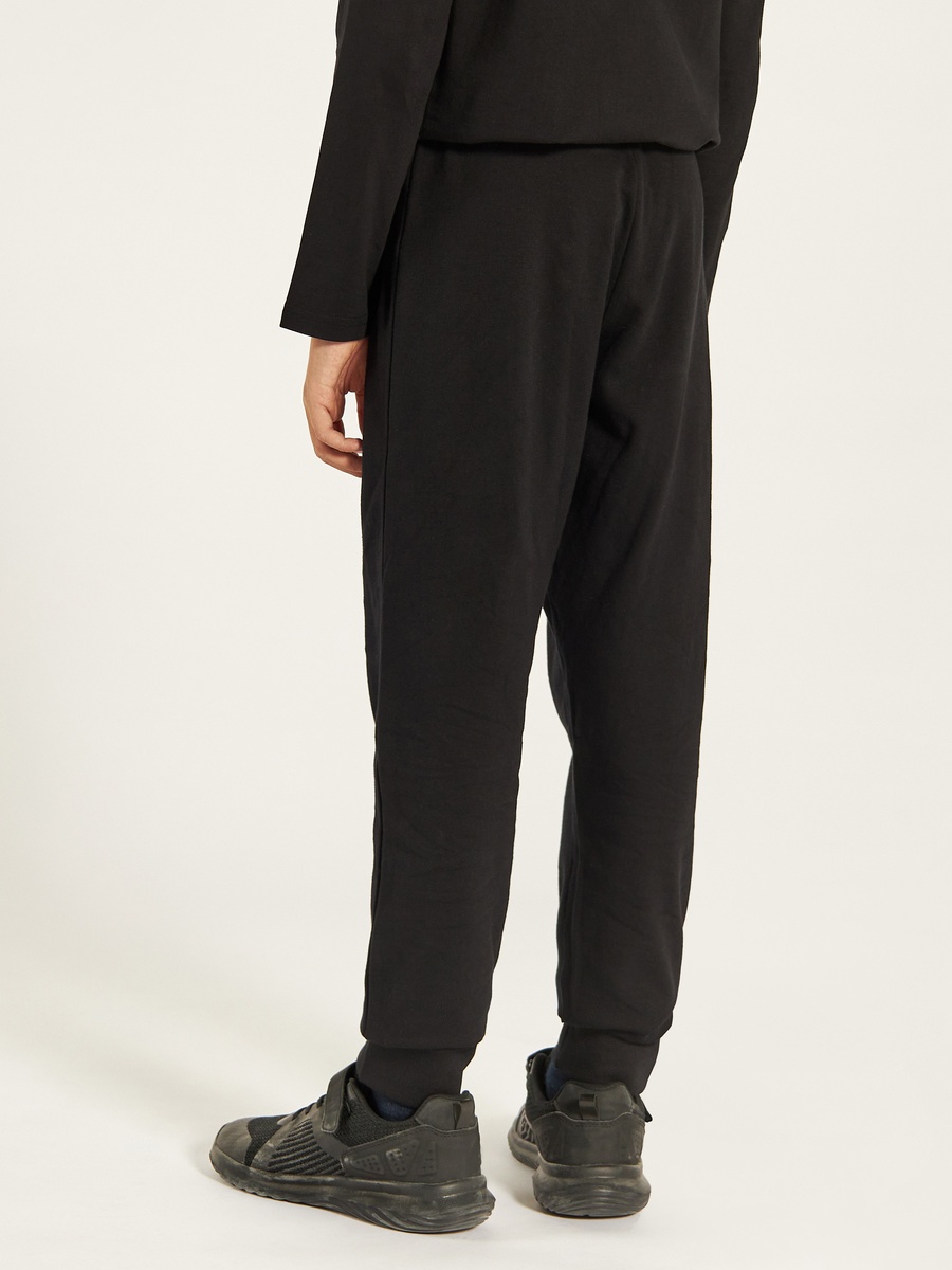 Solid Joggers with Drawstring Closure and Pockets
