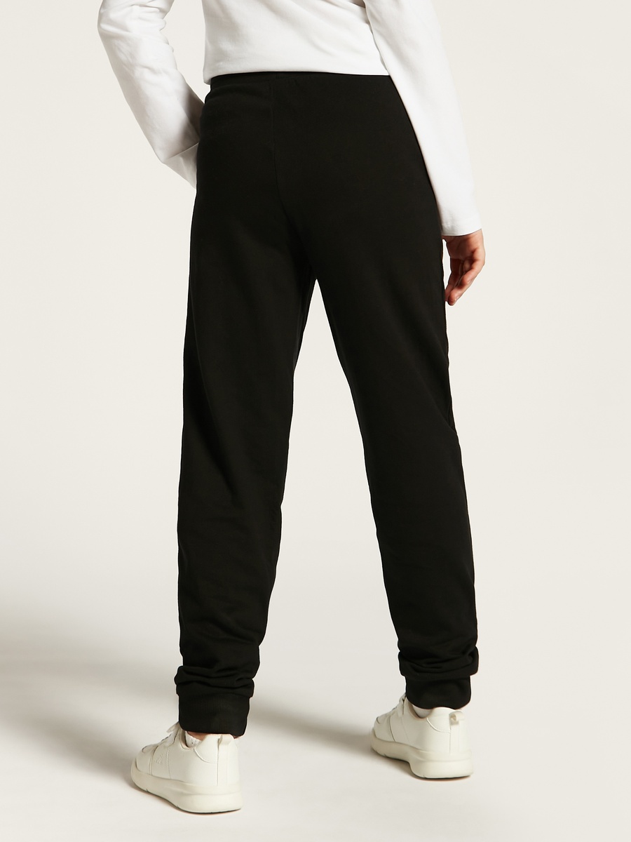 Solid Joggers with Drawstring Closure and Pockets