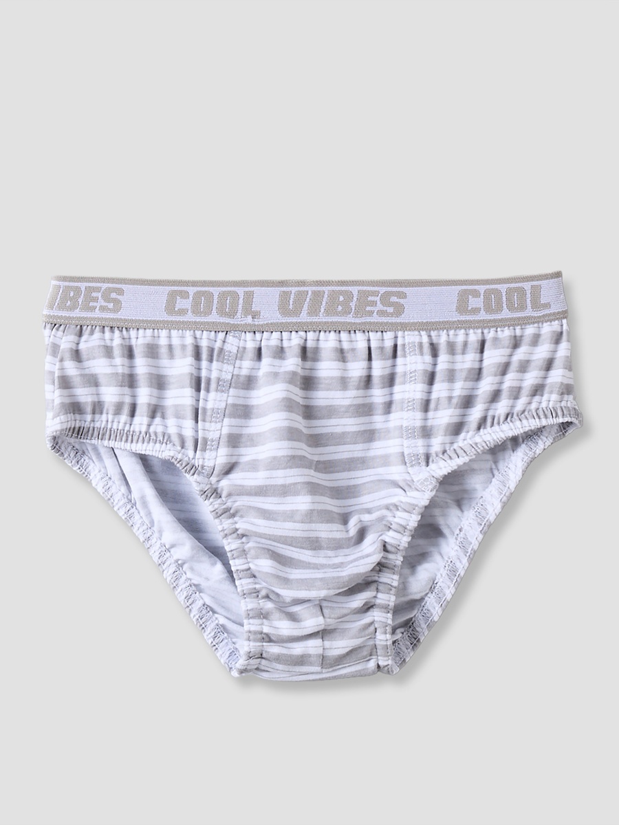 Pack of 5 Cotton Briefs with Striped Design