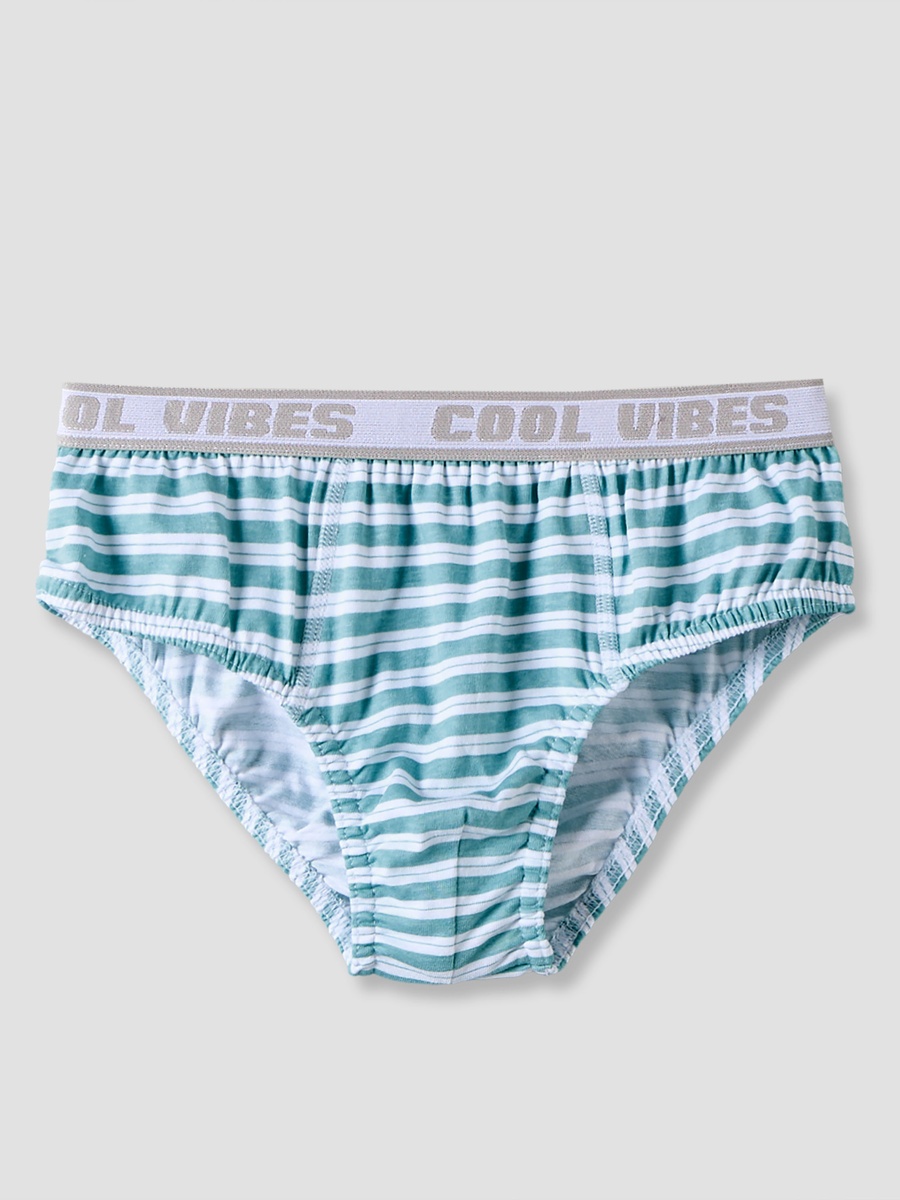 Pack of 5 Cotton Briefs with Striped Design