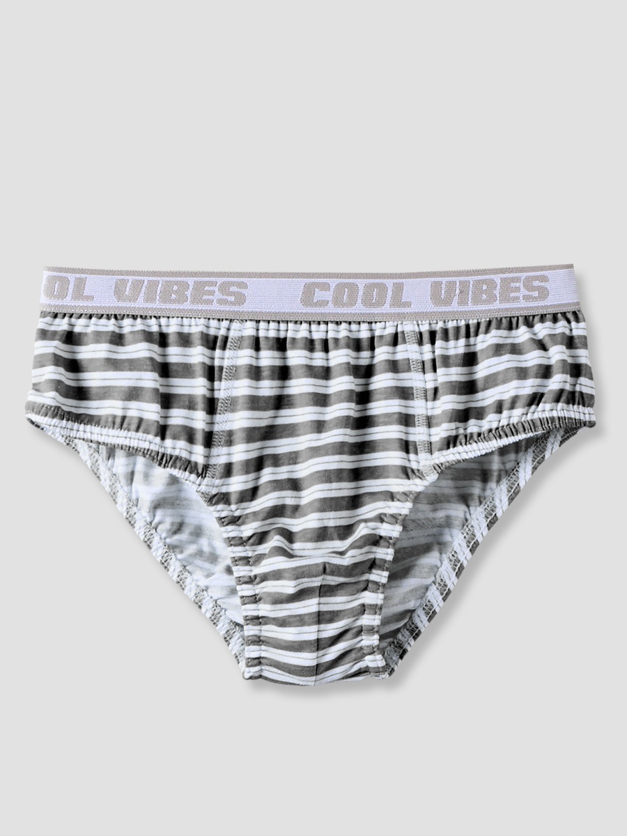 Pack of 5 Cotton Briefs with Striped Design