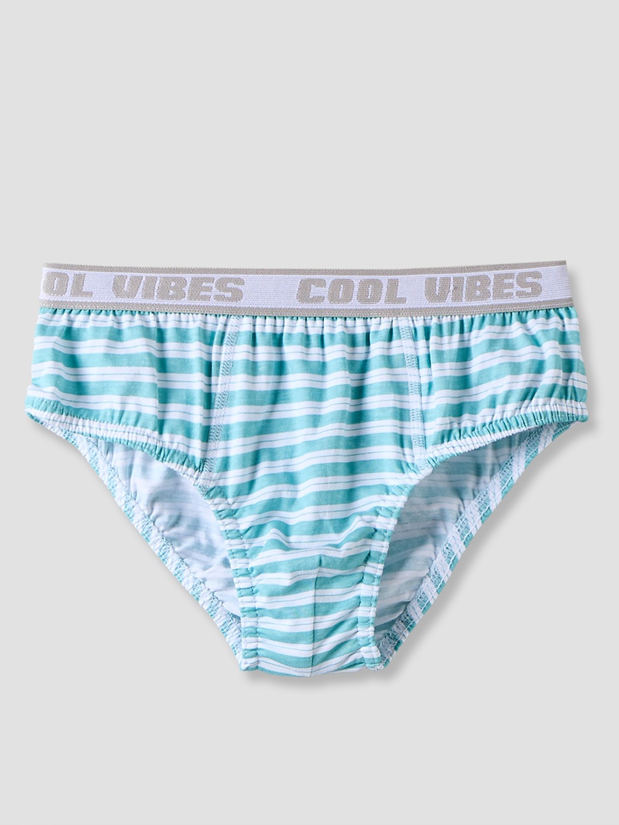 Pack of 5 Cotton Briefs with Striped Design