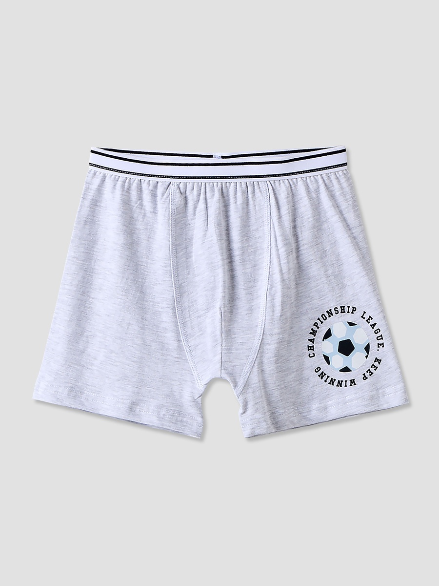 Pack of 5 Cotton Boxer Briefs with Football Print