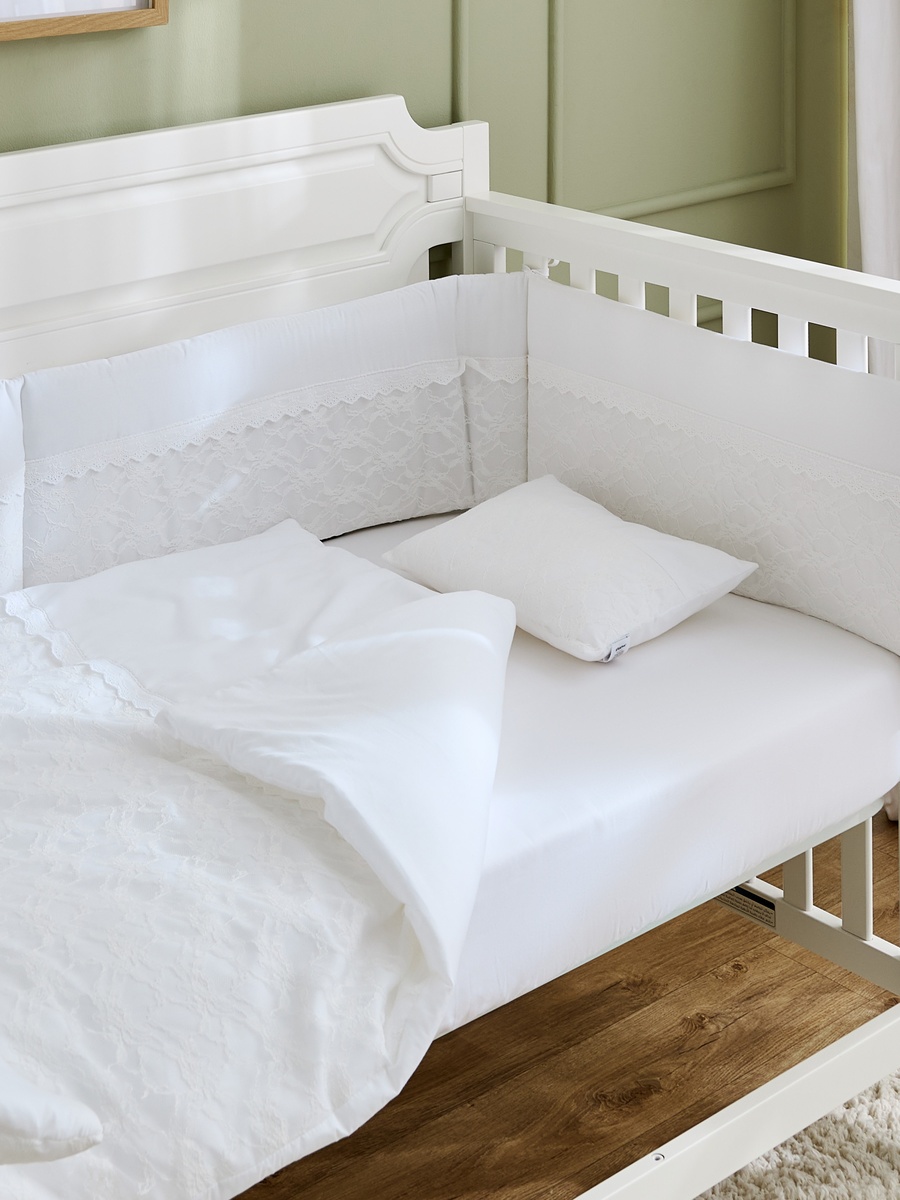Baby Bedding Set with Lace Trim