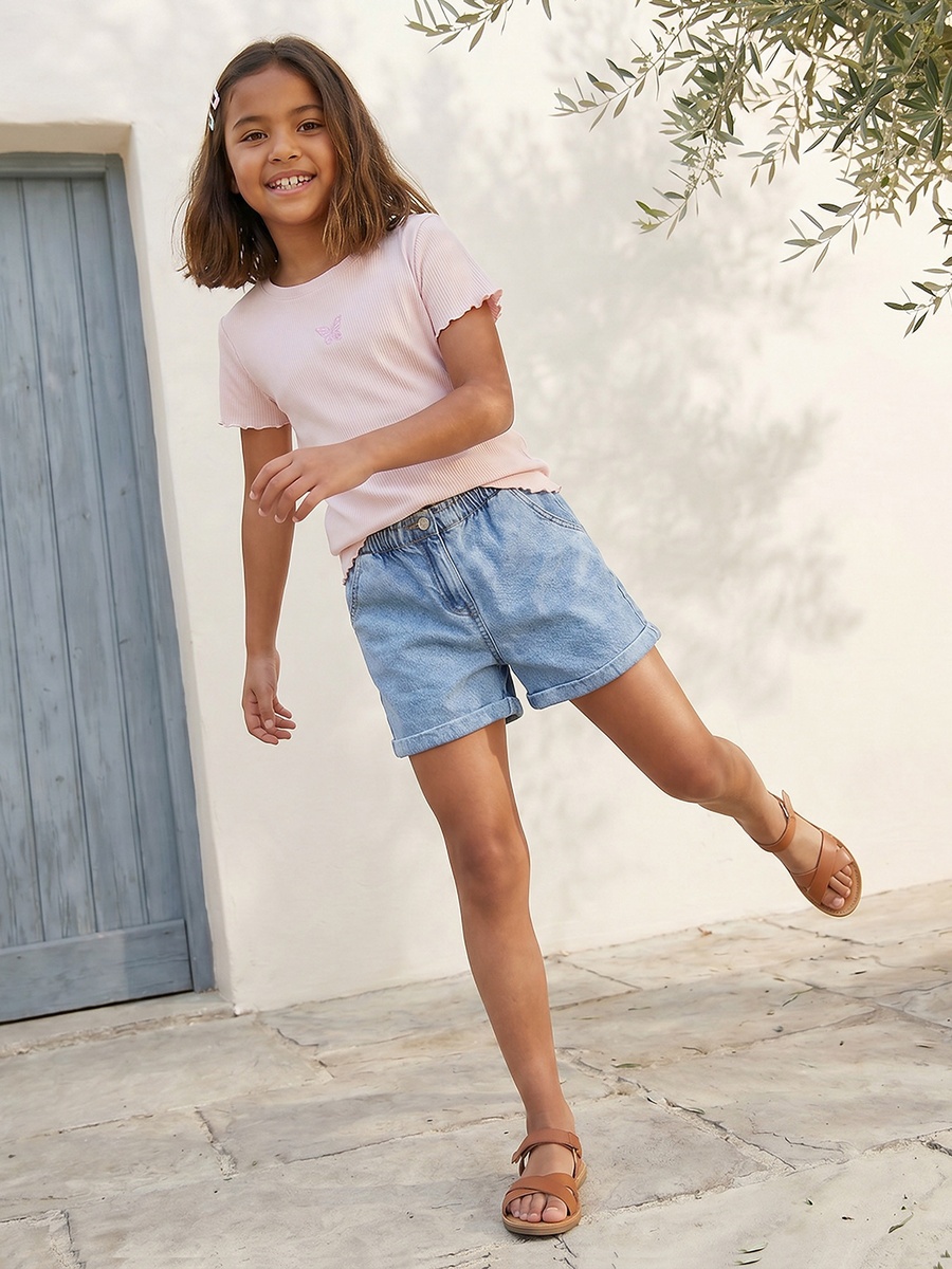 Elasticated Waist Shorts with Pockets