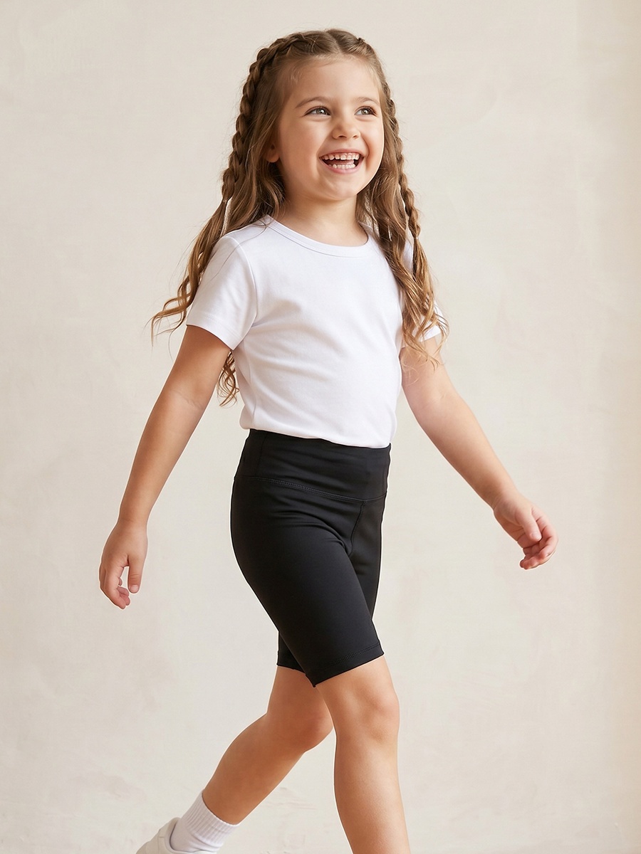 Knee Length Elastic Waist Shorts