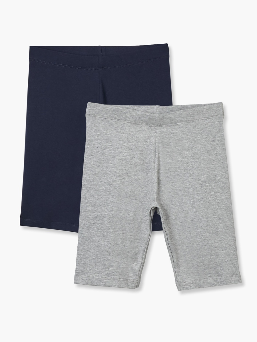 Pack of 2 Knee-Length Elasticated Waist Short Leggings