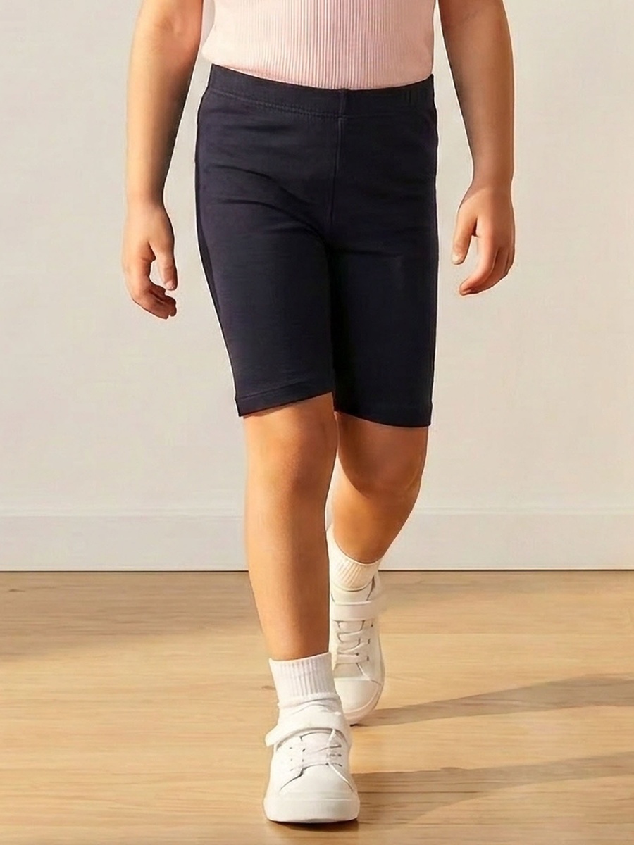 Pack of 2 Knee-Length Elasticated Waist Short Leggings