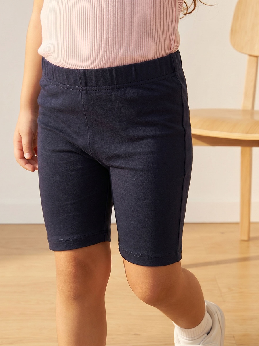 Pack of 2 Knee-Length Elasticated Waist Short Leggings