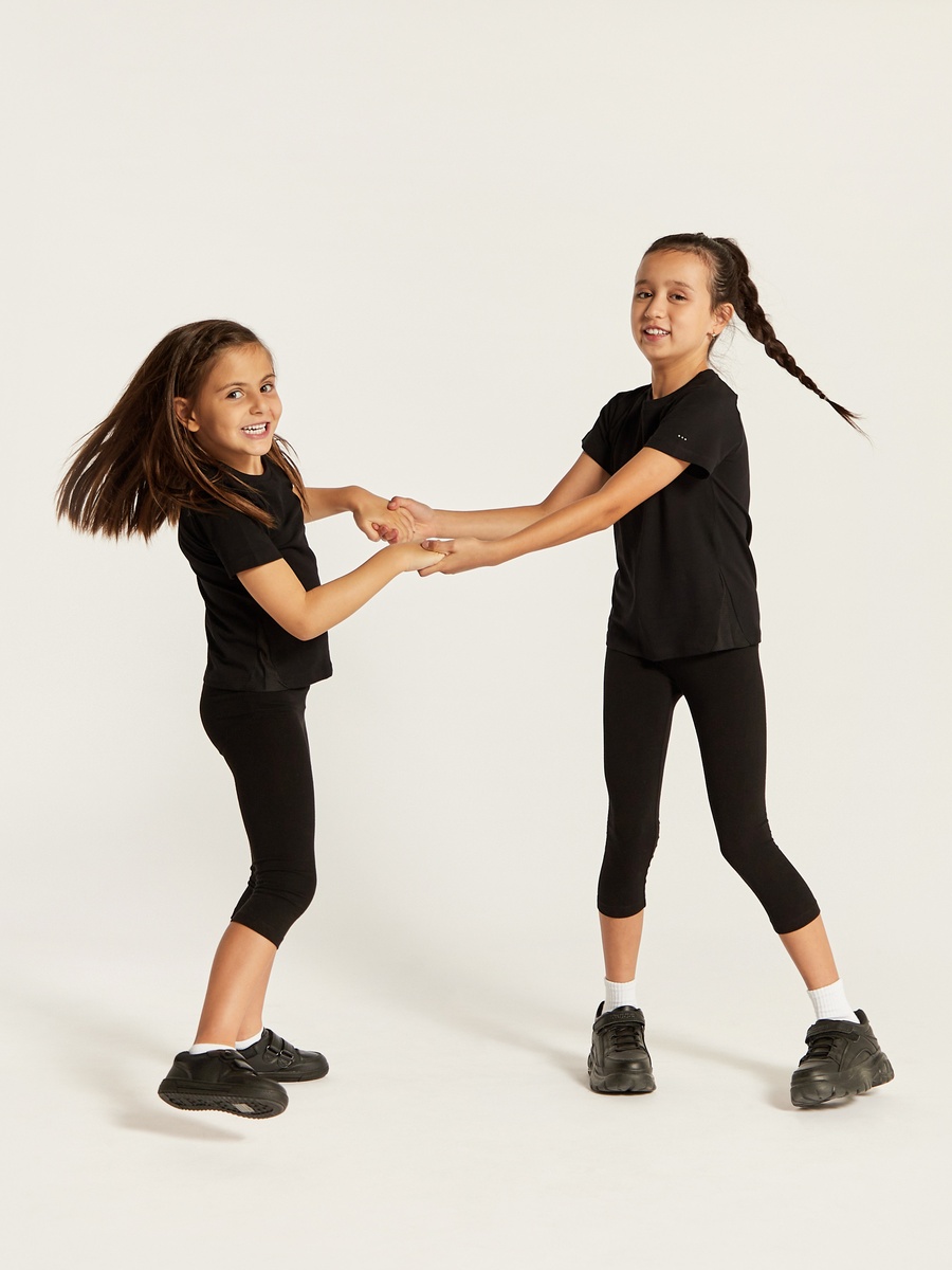 Solid 3/4 Leggings with Elasticised Waistband