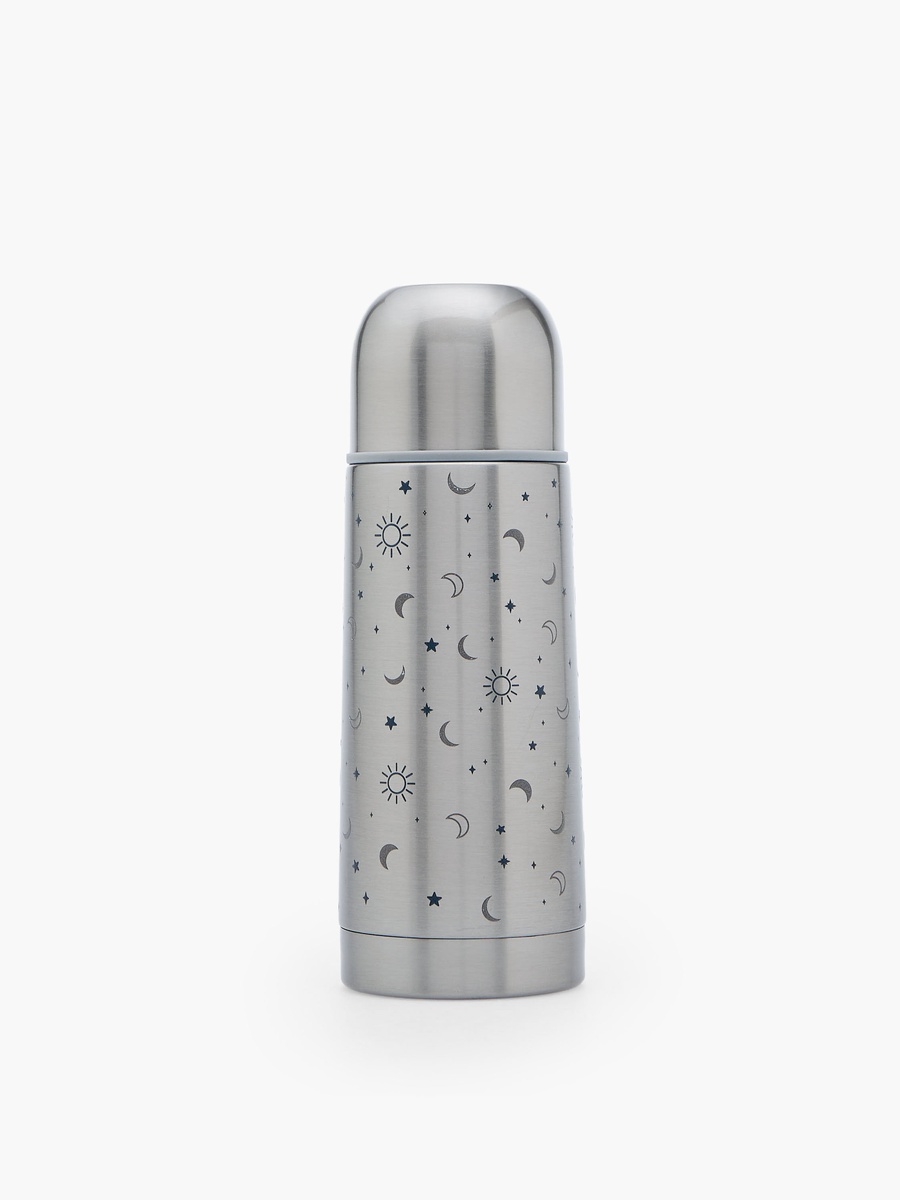 Celestial Print Stainless Steel Thermos Flask with Wide Mouth and Vacuum Insulation - 350 ml