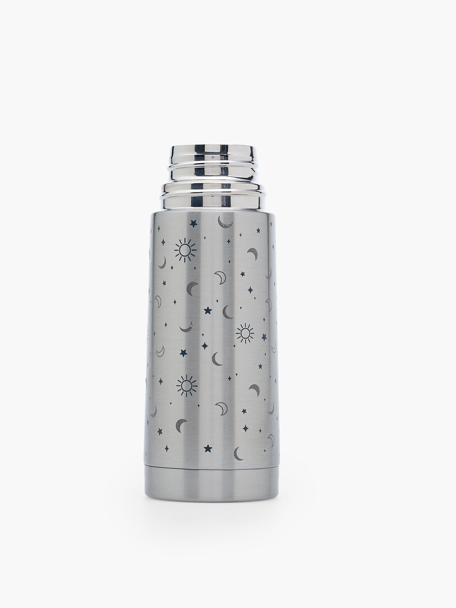 Celestial Print Stainless Steel Thermos Flask with Wide Mouth and Vacuum Insulation - 350 ml