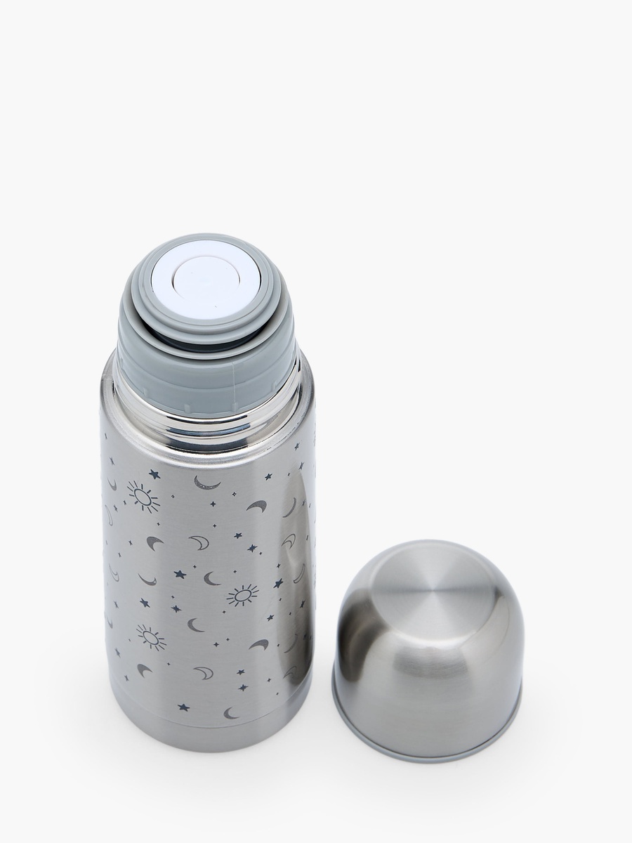Celestial Print Stainless Steel Thermos Flask with Wide Mouth and Vacuum Insulation - 350 ml