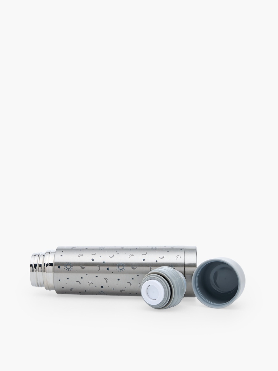Celestial Print Stainless Steel Water Bottle with Wide Mouth and Vacuum Insulation - 500 ml