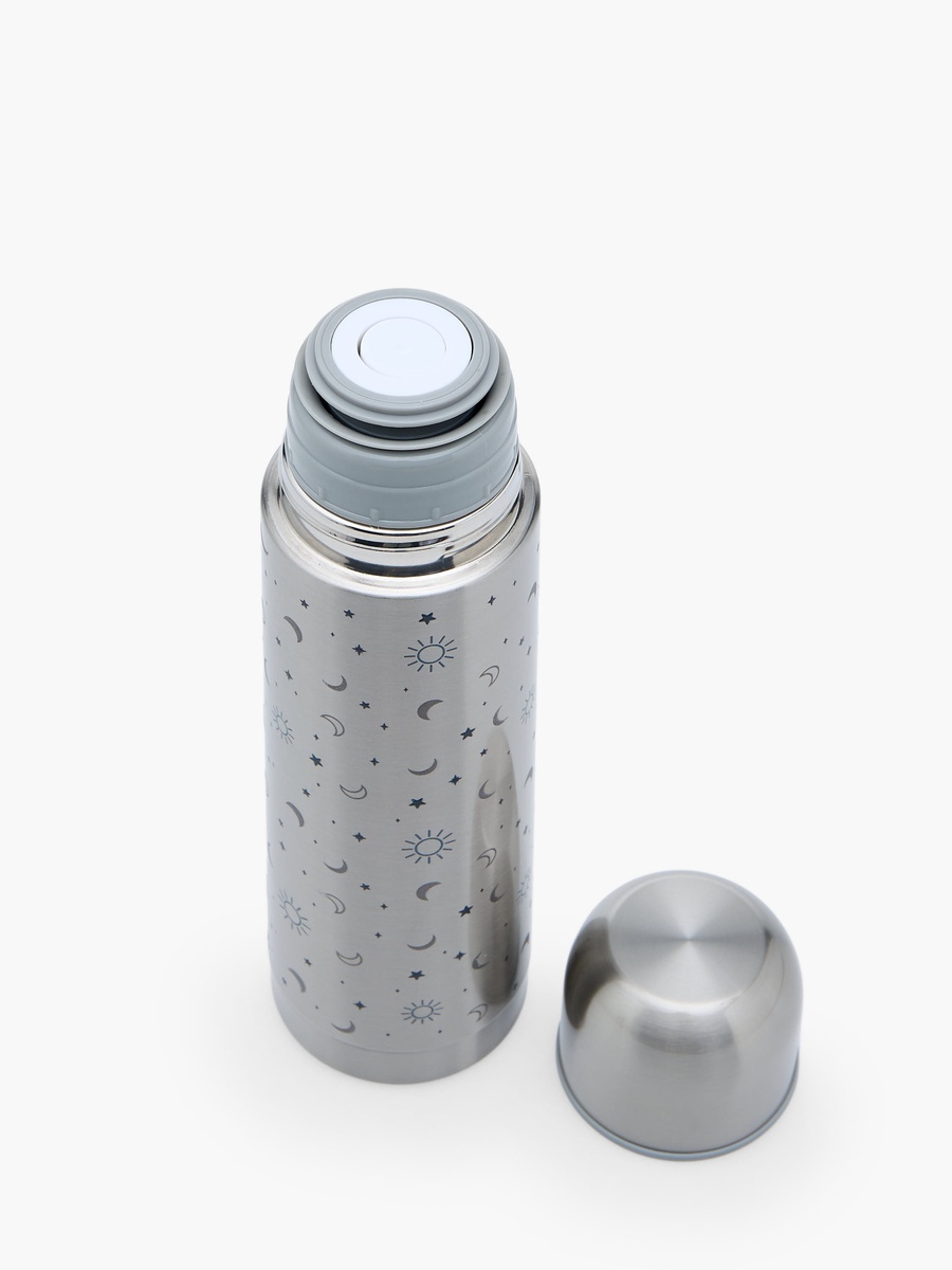 Celestial Print Stainless Steel Water Bottle with Wide Mouth and Vacuum Insulation - 500 ml