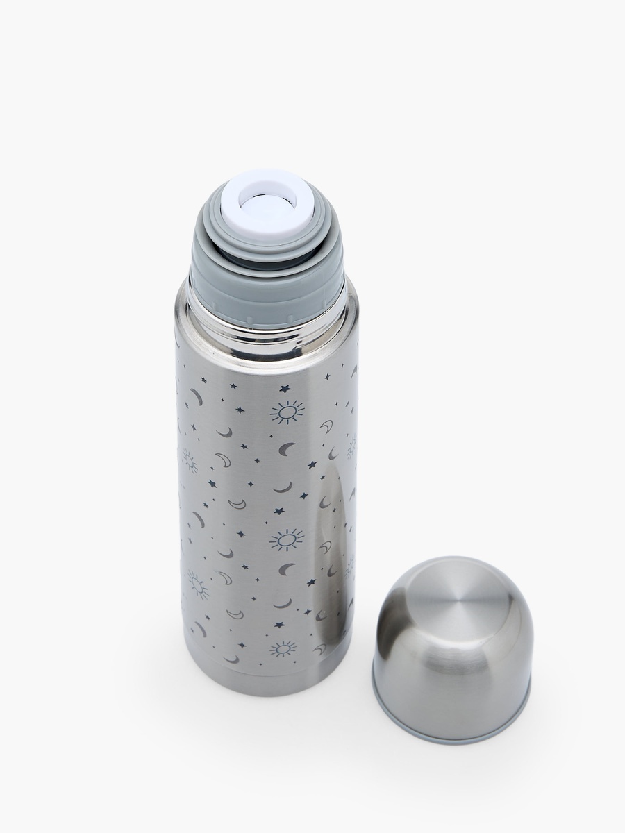 Celestial Print Stainless Steel Water Bottle with Wide Mouth and Vacuum Insulation - 500 ml