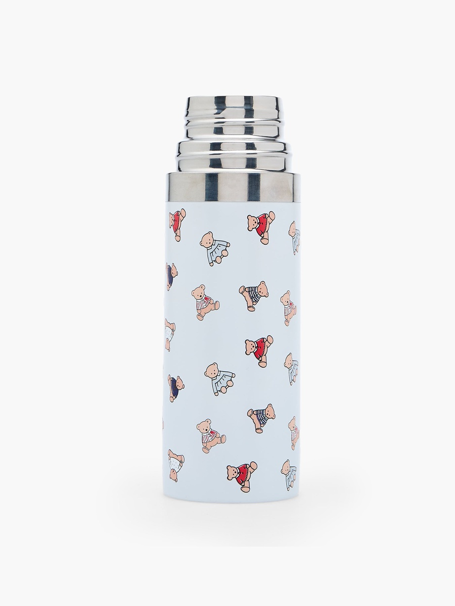 Cute Print Stainless Steel Thermos Flask with Wide Mouth and Vacuum Insulation - 350 ml