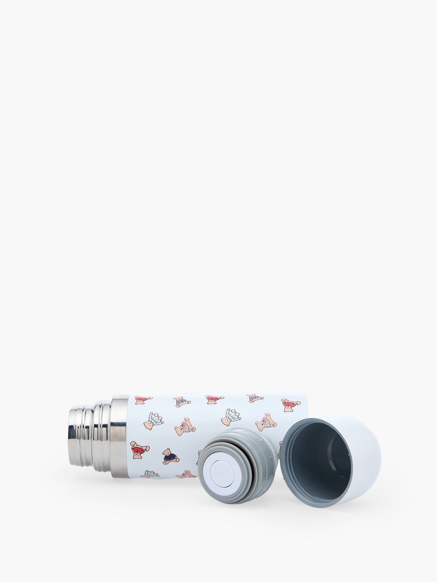 Cute Print Stainless Steel Thermos Flask with Wide Mouth and Vacuum Insulation - 350 ml