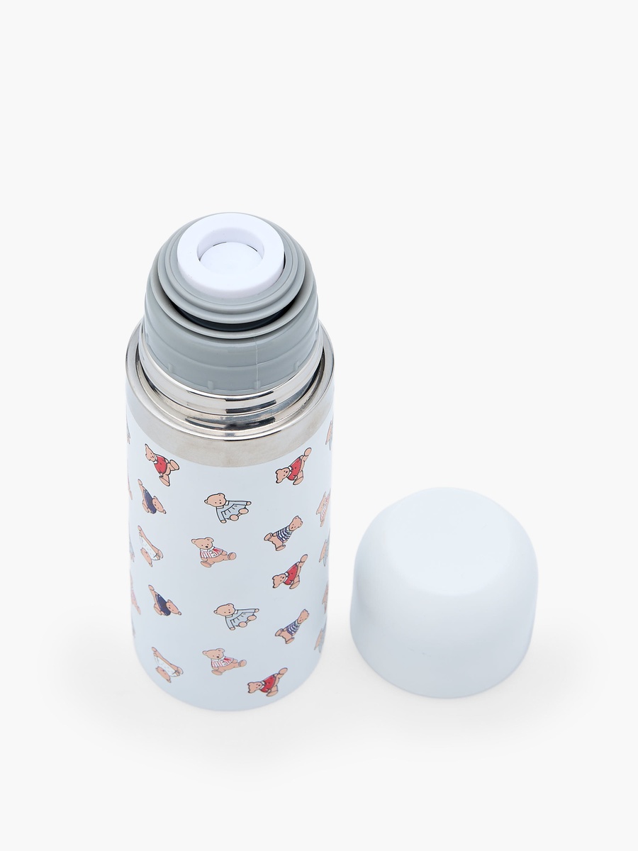 Cute Print Stainless Steel Thermos Flask with Wide Mouth and Vacuum Insulation - 350 ml