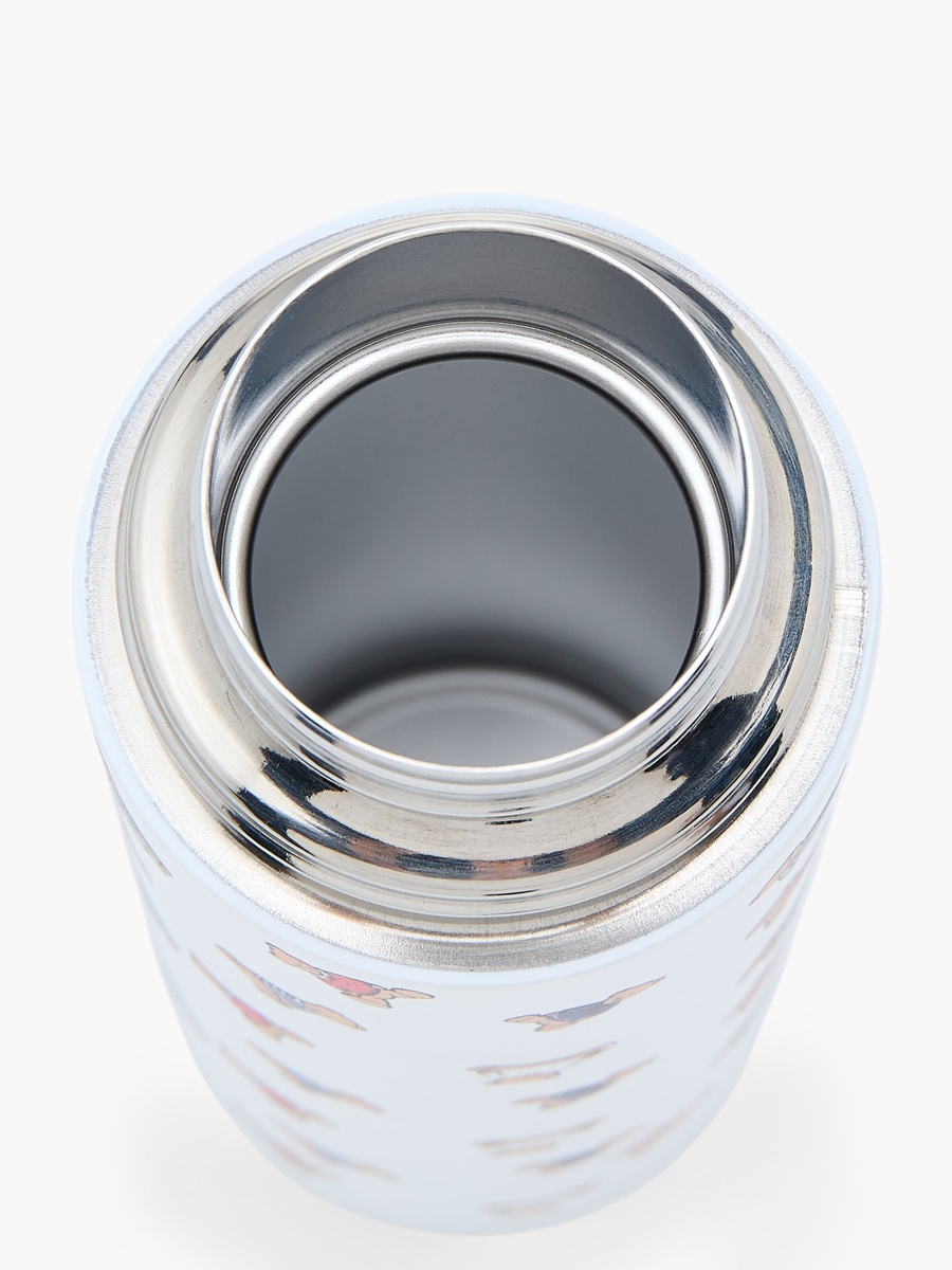 Cute Print Stainless Steel Thermos Flask with Wide Mouth and Vacuum Insulation - 350 ml