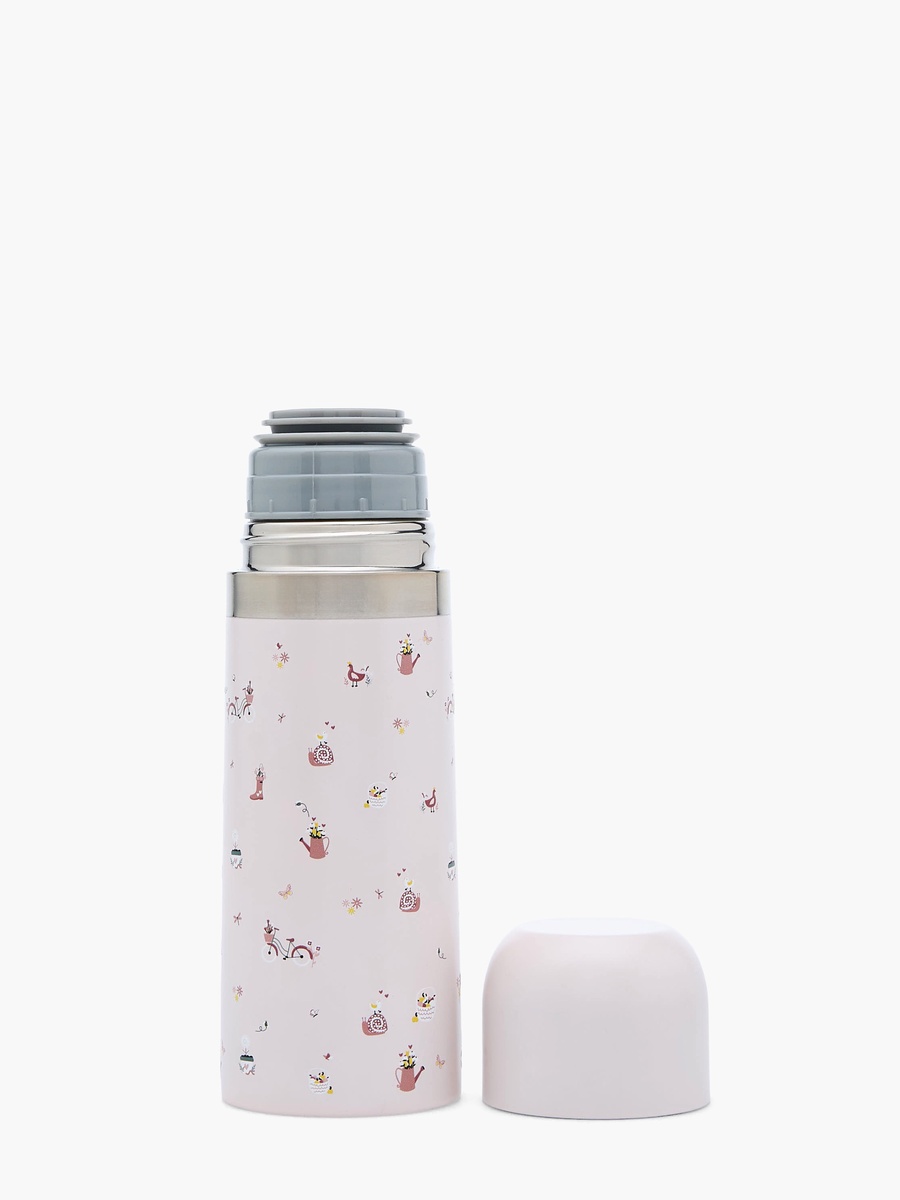 Cute Print Stainless Steel Thermos Flask with Wide Mouth and Vacuum Insulation - 350 ml