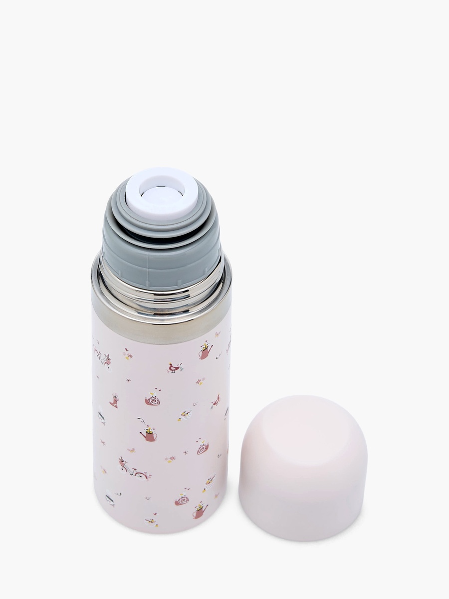 Cute Print Stainless Steel Thermos Flask with Wide Mouth and Vacuum Insulation - 350 ml