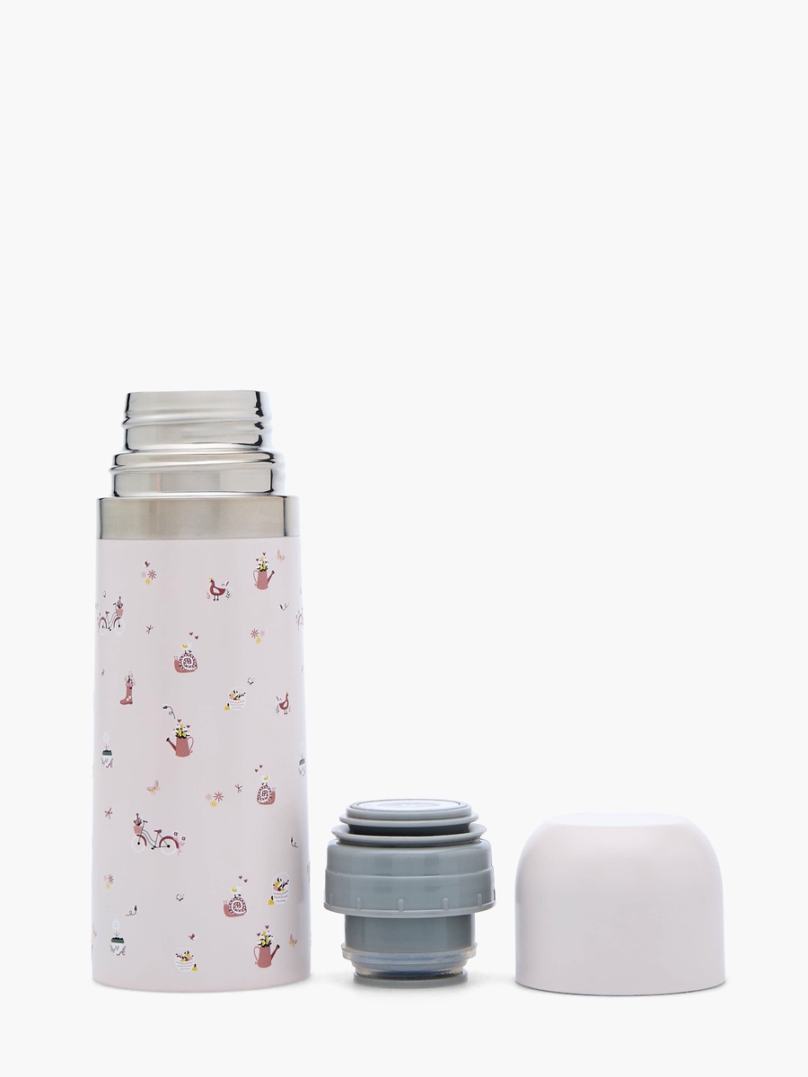 Cute Print Stainless Steel Thermos Flask with Wide Mouth and Vacuum Insulation - 350 ml