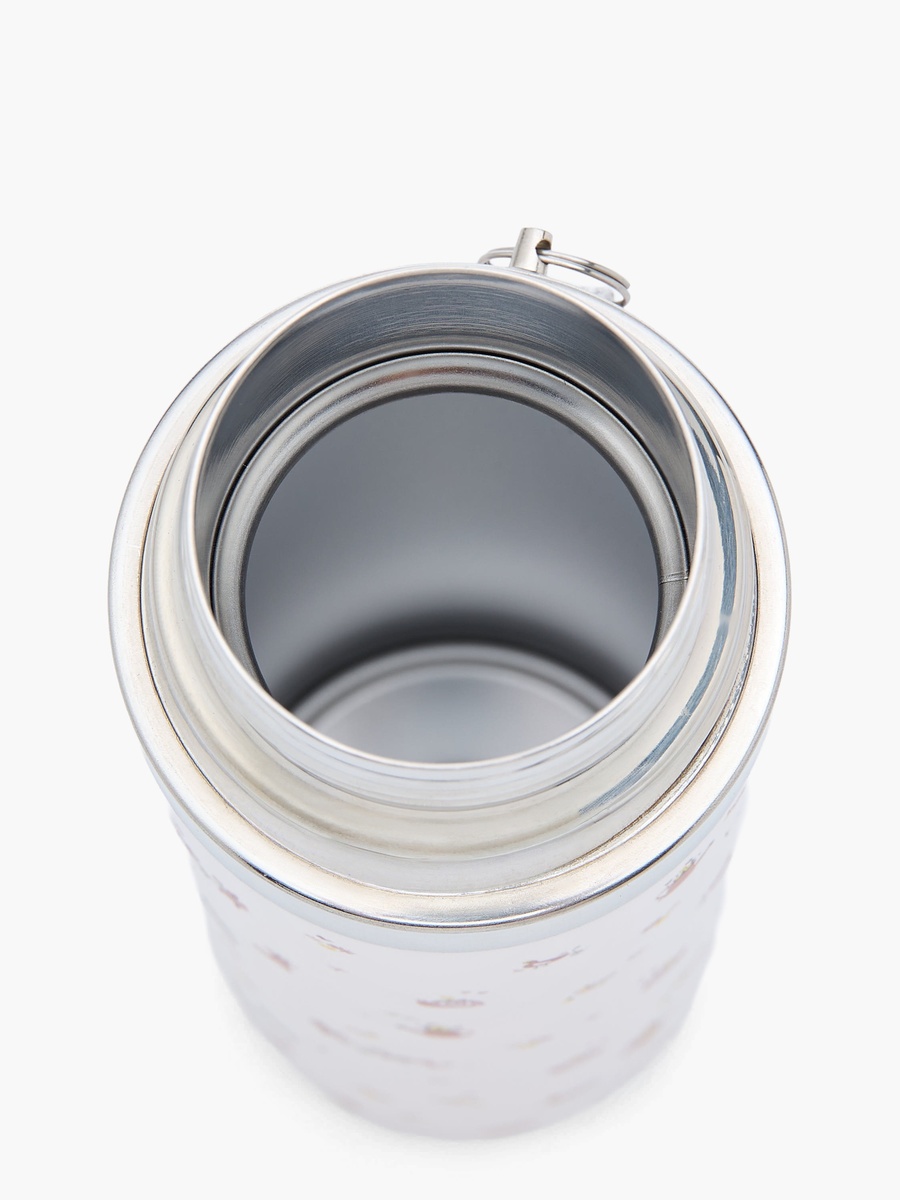 Cute Print Stainless Steel Thermos Flask with Wide Mouth and Vacuum Insulation - 350 ml