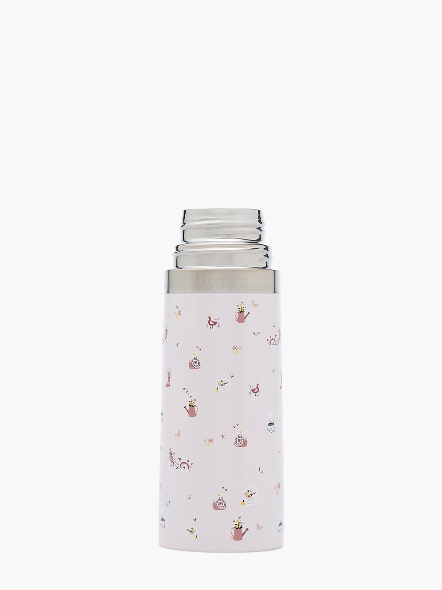 Cute Print Stainless Steel Thermos Flask with Wide Mouth and Vacuum Insulation - 350 ml