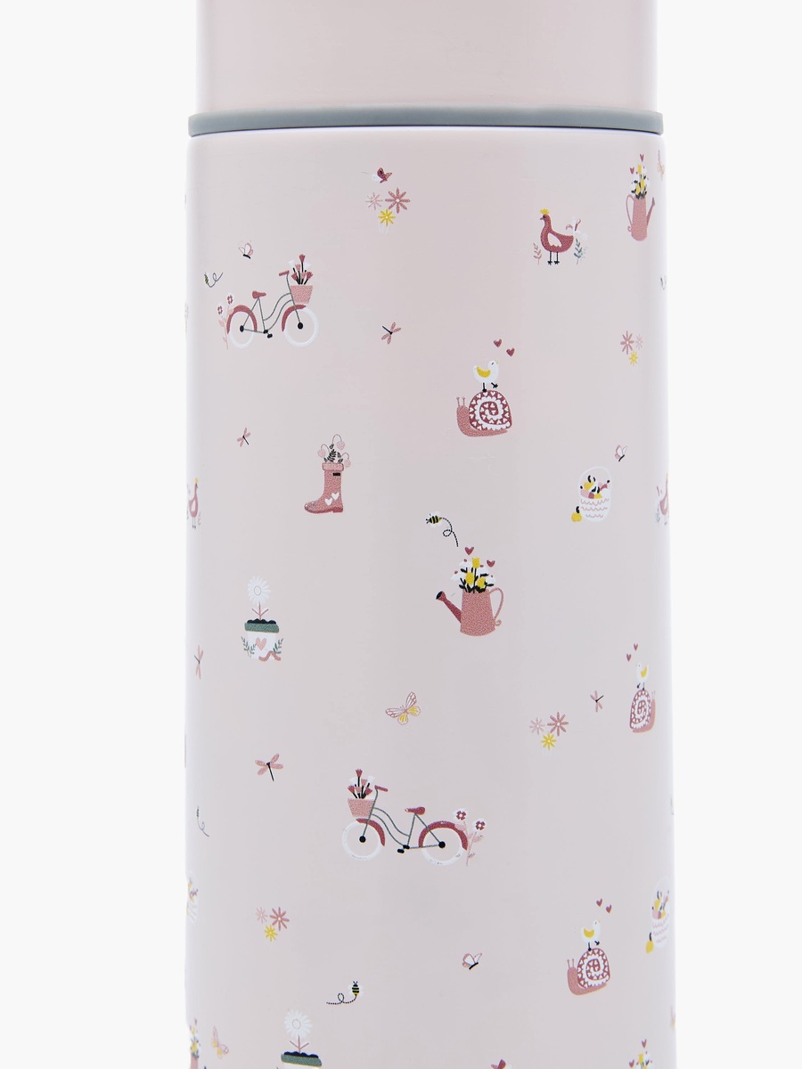 Fun Print Stainless Steel Thermos Flask with Wide Mouth and Vacuum Insulation - 750 ml