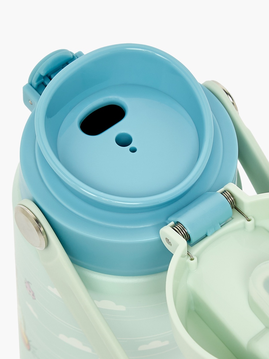 Fisher Price Lion Print Stainless Steel Water Bottle with Spout and Carry Lid