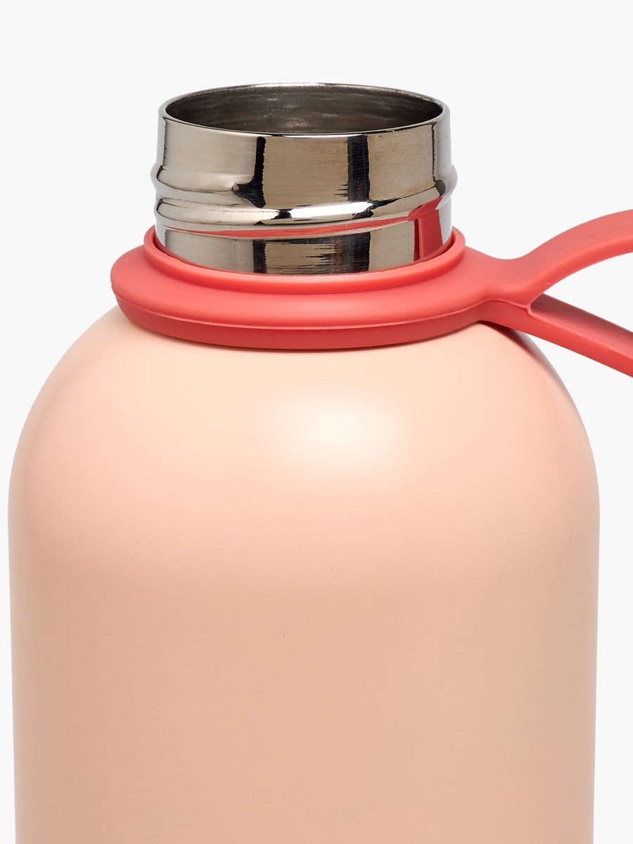Floral Print Stainless Steel Water Bottle with Carry Loop