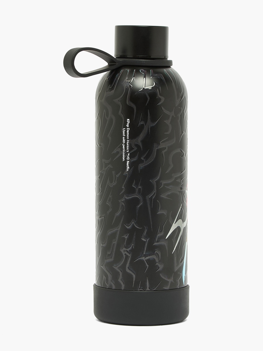 KPop Demon Hunters Print Stainless Steel Water Bottle with Wide Mouth and Carry Loop